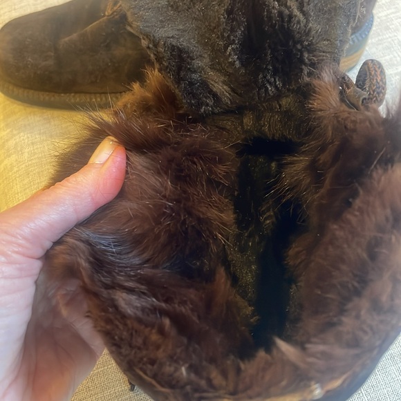 Stuart Weitzman Brown Suede and fur ankle desert boot size 9 - Picture 11 of 13
